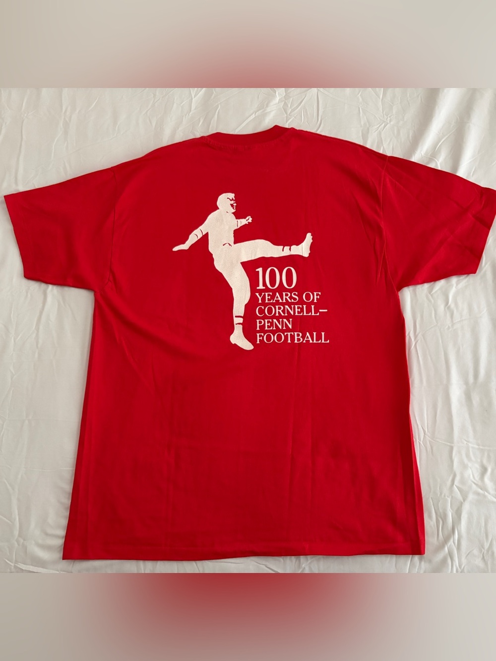 1993 Cornell Penn Football 100 Years Graphic Tee - Vintage Ivy League Gear cool